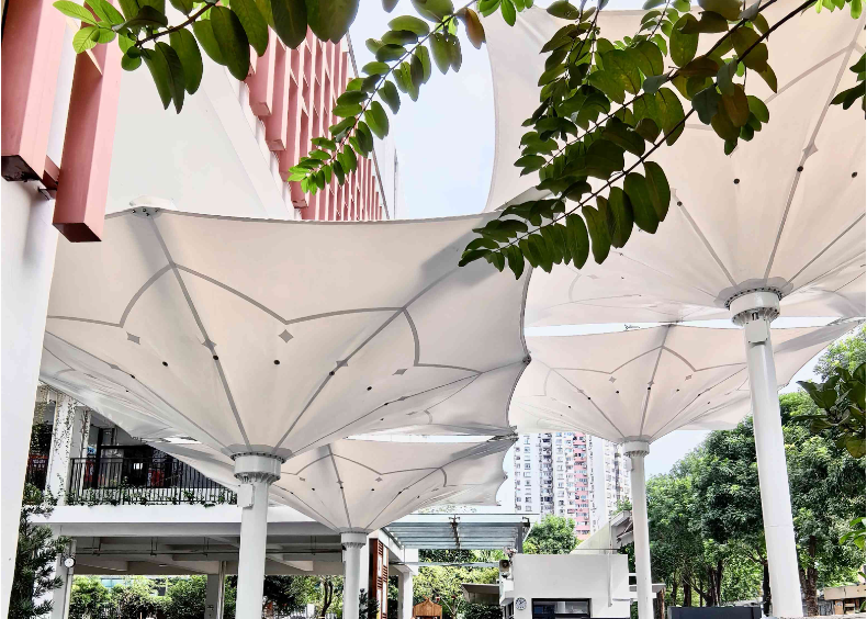 Flame Retardant PVC Coated Fabric for Tensile Membrane Structures - Ideal for Roof Covers, Sunshades, Awnings & Tents