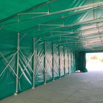 TL3590AS PVC Coated Tarpaulin Fabric Sliding Awning &amp; Retractable Pergola UV Resistant Canopy Industrial Size