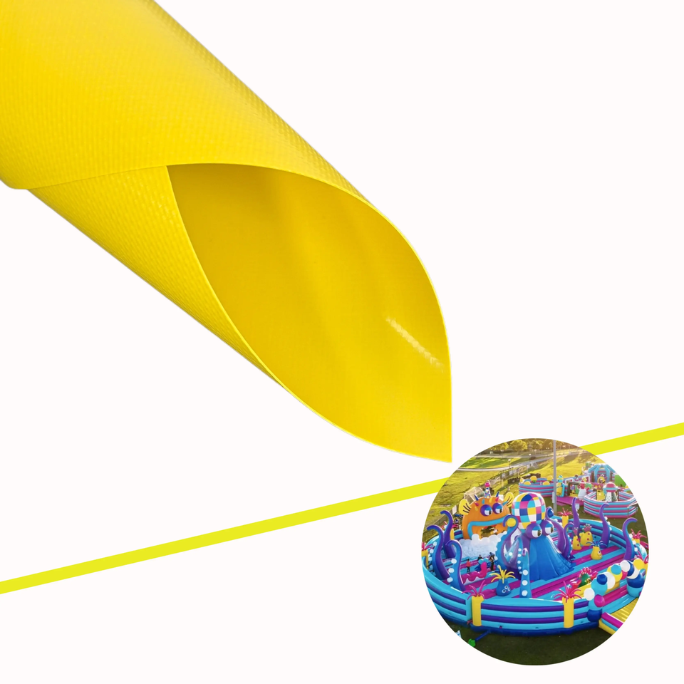 100% Polyester Inflatable Castle and Toy Fabric PVC Coated Dyed Knitted Water Tank Fabric for Tent Use