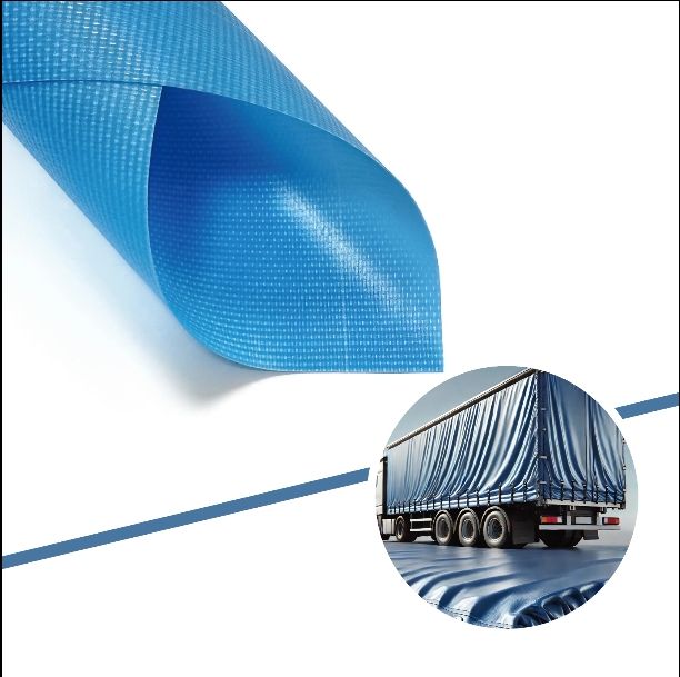 LG1842 Industry Bag Woven Flame Retardant Anti-UV Tarpaulin Stretch Fabric Waterproof Plain PVC-Coated for Trucks Cars Side