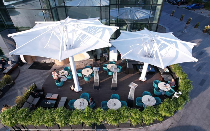 PVC Coated Flame Retardant Fabric Tensile Structure for Fire Resistance Sunshade Awning Water Resistant Roof Cover Plain Cars