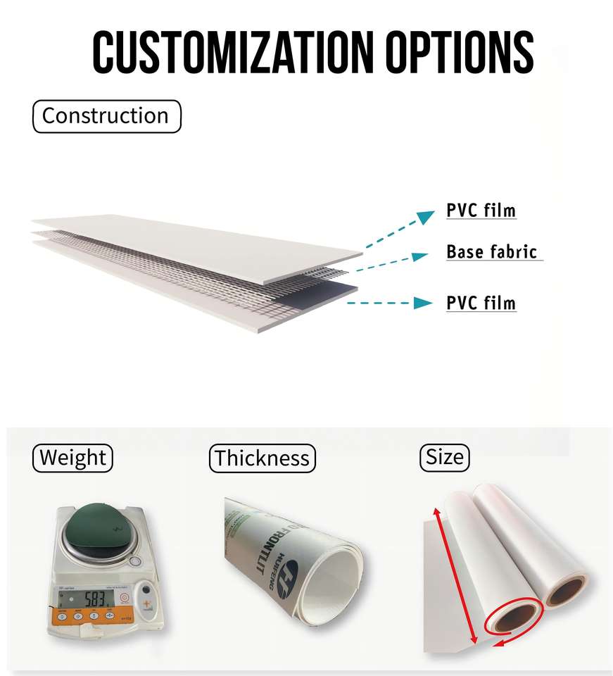 Coated Frontlit Banner 510gsm  PVC Flex Banner HF1018- 510Printable Outdoor Advertising