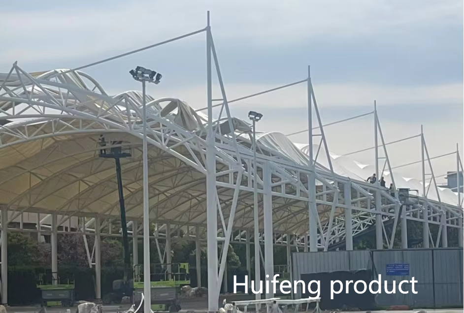 FR Fire-Resistant PVC Coated Woven Fabric for Tensile Structures, Membrane Roofs, Sunshades & Awnings