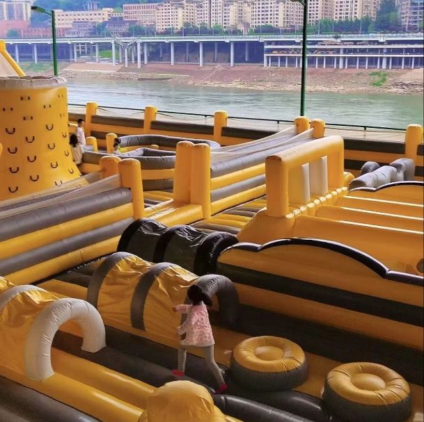 PVC Coated Flame Retardant Fabric for Bouncy Castles, Inflatable Games, and Playground Structures