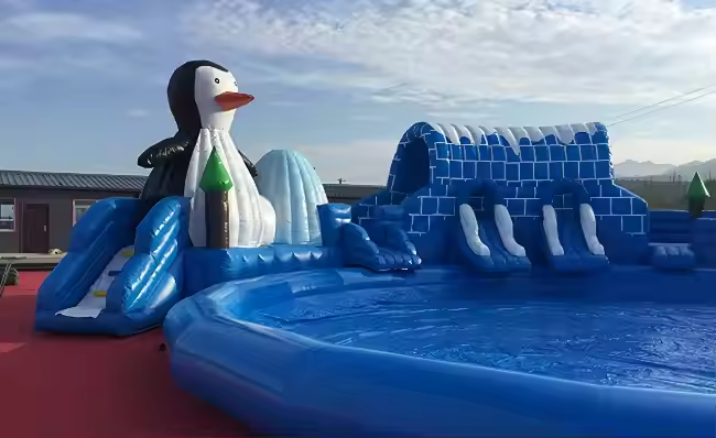Custom PVC Coated Inflatable Swimming Pool for Kids and Adults Drop Stitch Design for Outdoor Backyard Family Water Fun