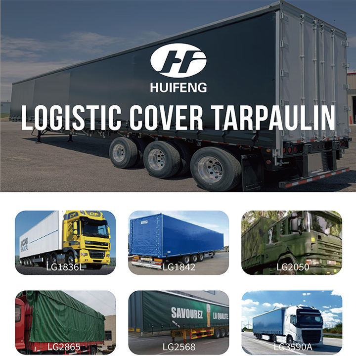 LG2050 Wholesale Huifeng High Strength PVC Tarpaulin Roll Truck Cover Fabric Waterproof Anti-UV Water Resistant for Outdoor