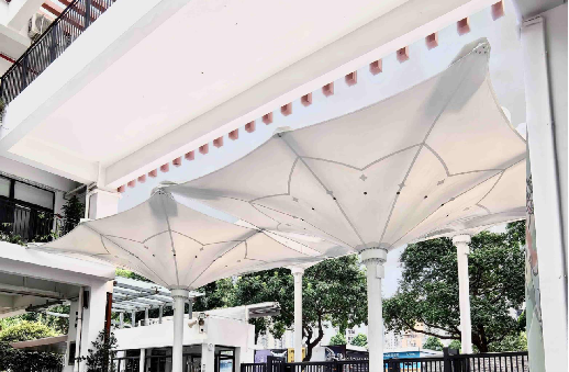 R PVC Coated Woven Fabric Durable Weatherproof Material for Membrane Roofs, Sunshades, Awnings &amp; Tensile Structures