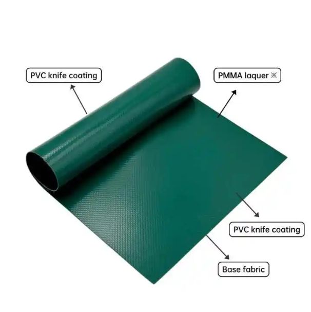 TL1550KB PVC Coated Tarpaulin Fabric Waterproof Retractable Pergola Sliding Awning for Cars Warp Knitted Industrial Fabric
