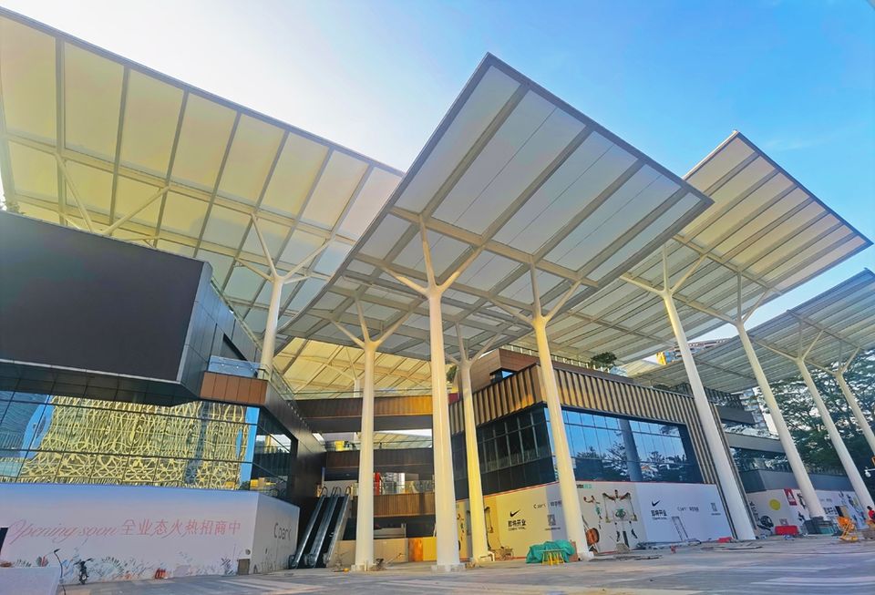 T8K PTFE Membrane Structure Water-Proof Tensile Fabric Steel Membrane Structure Tent/Gym/Sports Court Membrane Structure