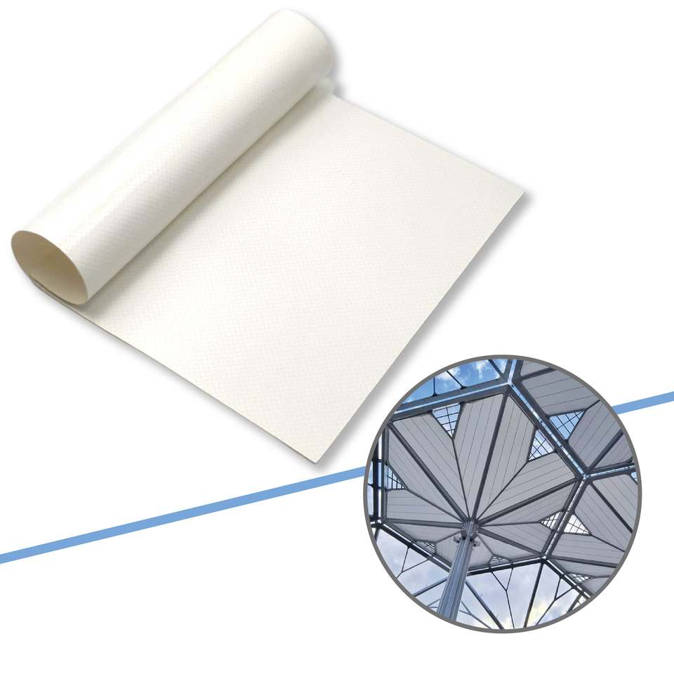 Waterproof &amp; Fire Retardant PVC Fabric for Architectural Tensile Roof and Sunshade
