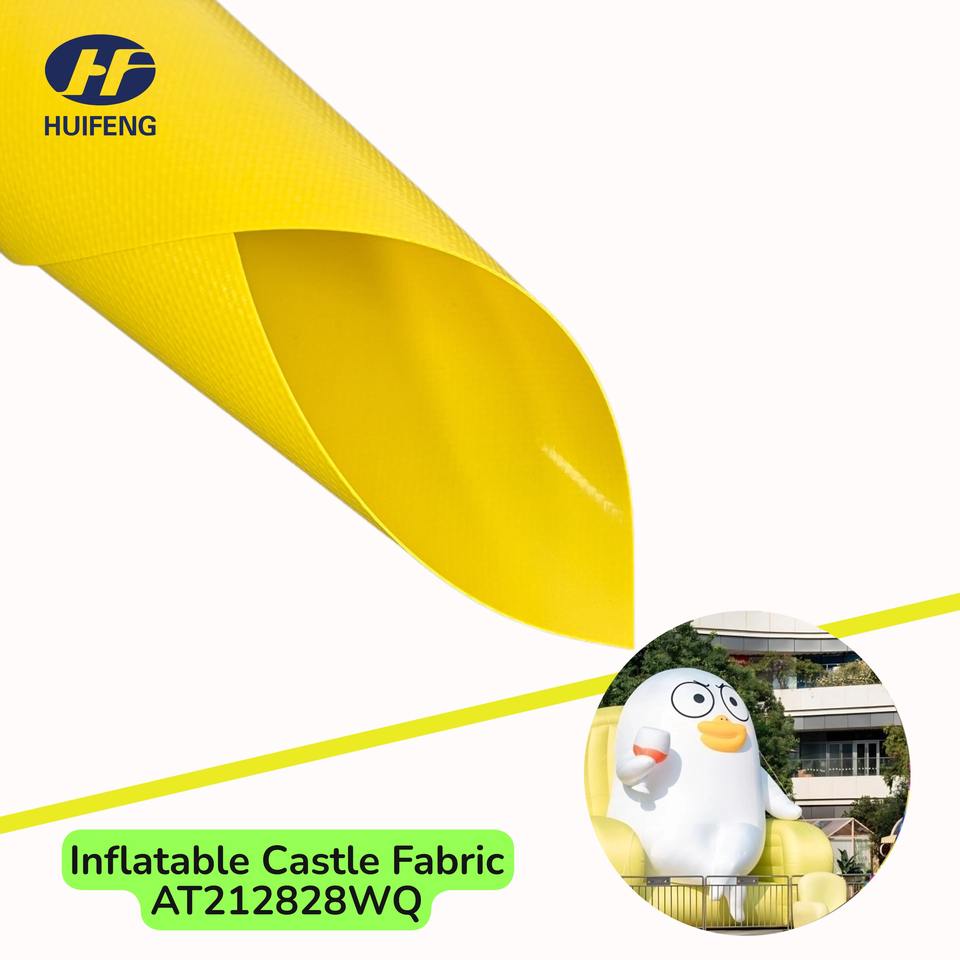 AT212828WQ Inflatable Castle Fabric PVC Coated Polyester Fabric Mini Bounce House Anti Uv Eco-friendly Pvc Coated Fabric Roll