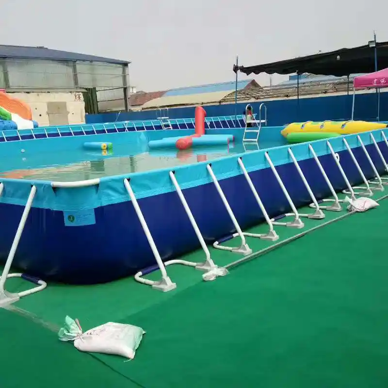 Custom Inflatable PVC Coated Swimming Pool Drop Stitch Design for Kids Adults Woven for Outdoor Backyard Family Water Fun