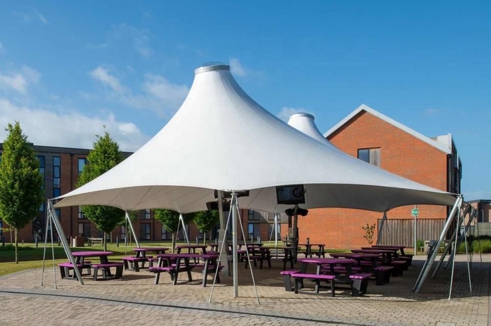Q9014BDXT PVC Coated Fabric Tensile Structure Membrane Building Roof Cover FR Fire Resistance Material Architectural Structures