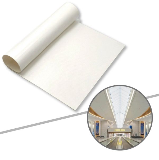 TB6K 1150gsm PTFE Permanent Architecture Water Resistant Fiberglass Fabric Building Roof Material Industrial Coated Tensile