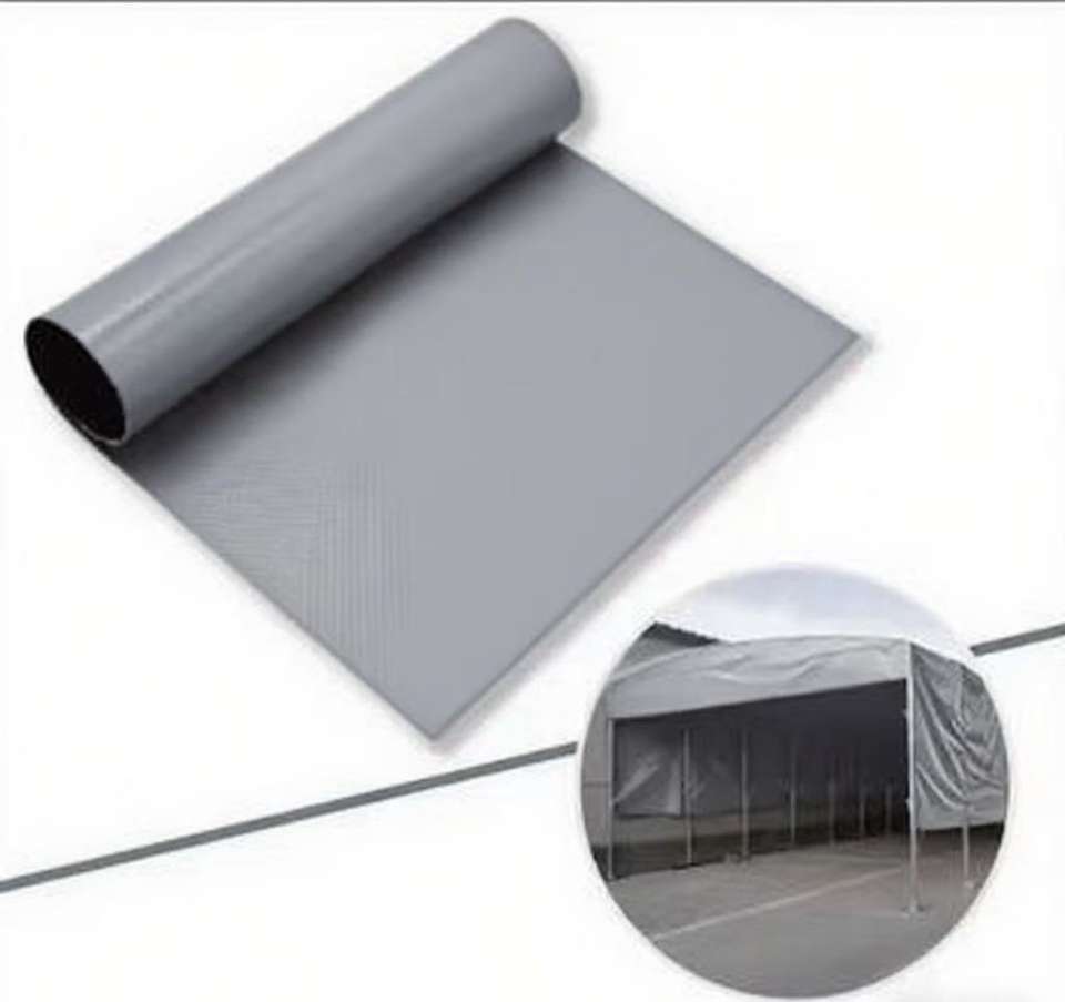 TL1550KB Waterproof PVC Coated Tarpaulin Retractable Awning Fabric for Pergolas, Events & Industrial Applications