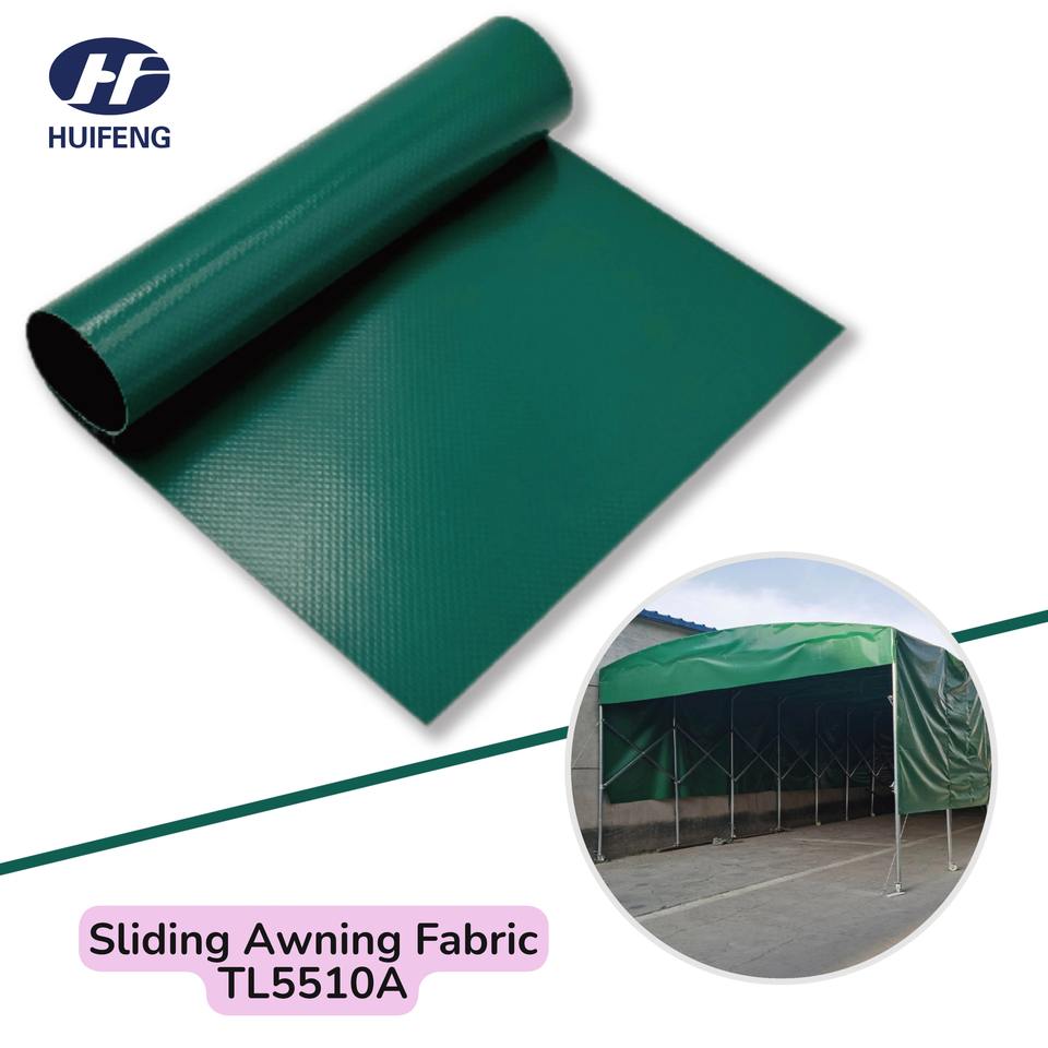 TL5510A PVC Coated Tarpaulin Sliding Awning Fabric Temporary Event Shelter Fabric Commercial Stretch Fabric Tents