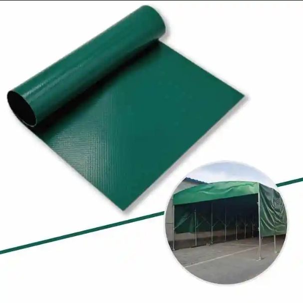 TL1550KB PVC Coated Tarpaulin Fabric Waterproof Retractable Pergola Sliding Awning for Cars Warp Knitted Industrial Fabric