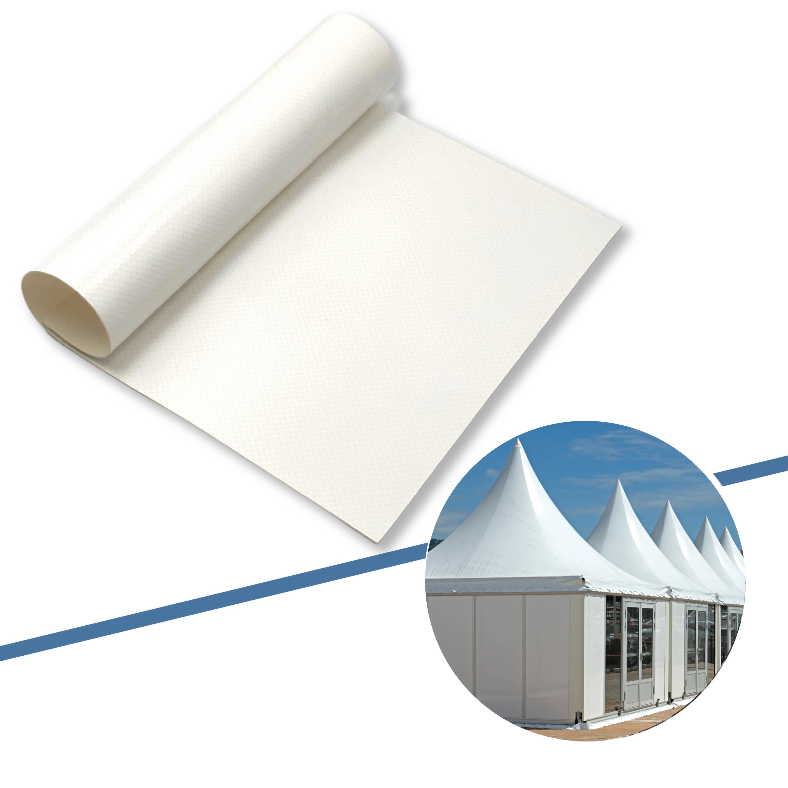 TN3075BA Blackout PVC Tarpaulin Stretch Tent Materials Marquees Tents House Warehouse PVC Fabric