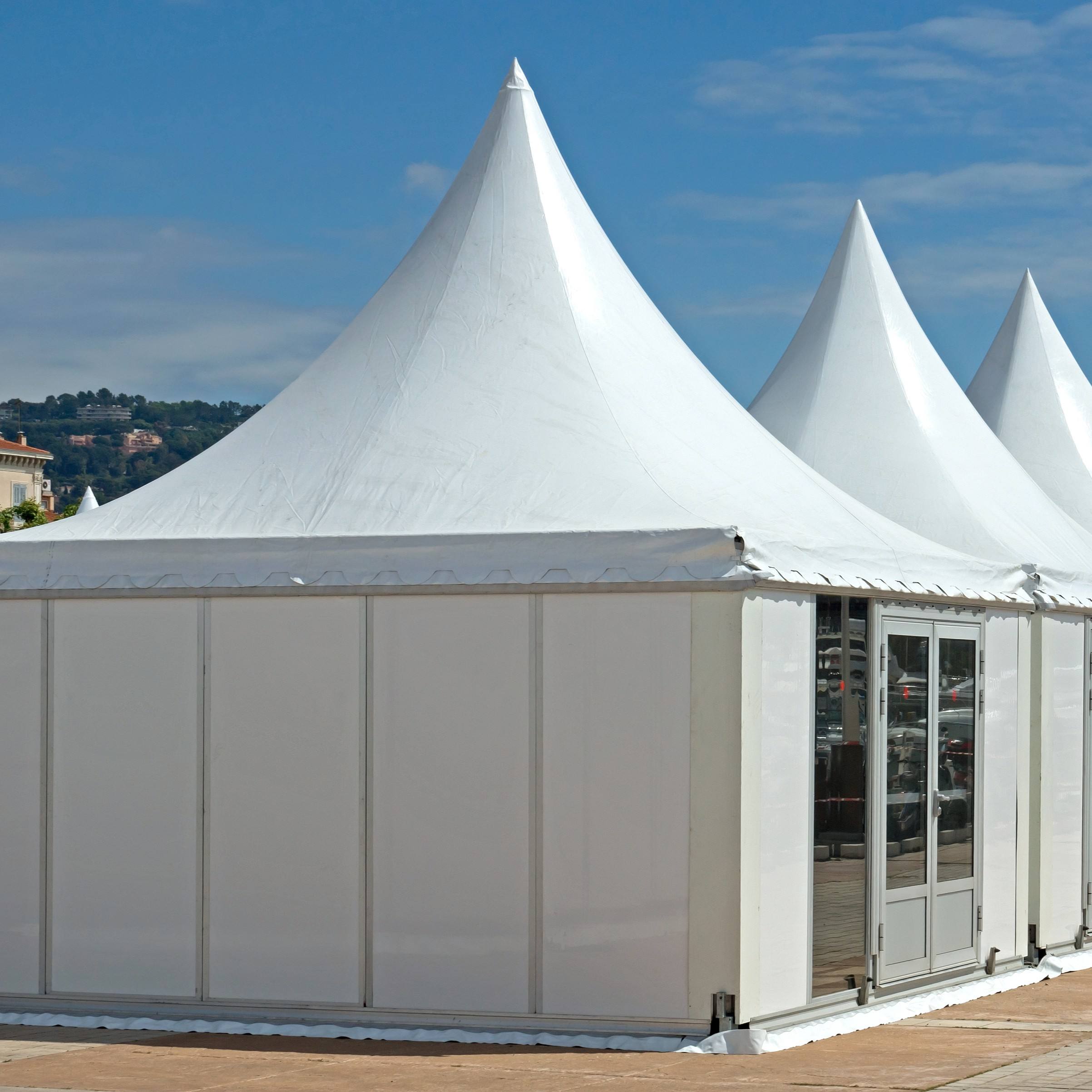 TN3075BA Blackout PVC Tarpaulin Stretch Tent Materials Marquees Tents House Warehouse PVC Fabric
