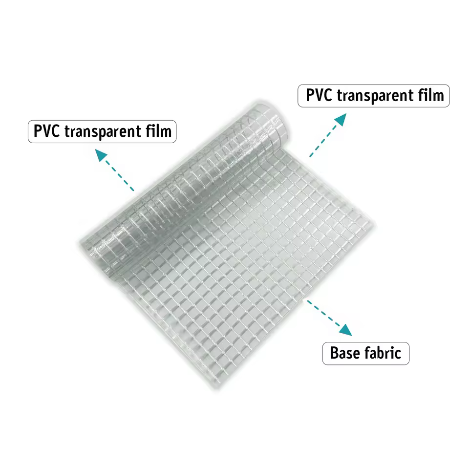 TN6075L Clear PVC Tent Fabric High Light Transmittance Anti-UV Protection Industrial Woven Techniques Wedding Hospital