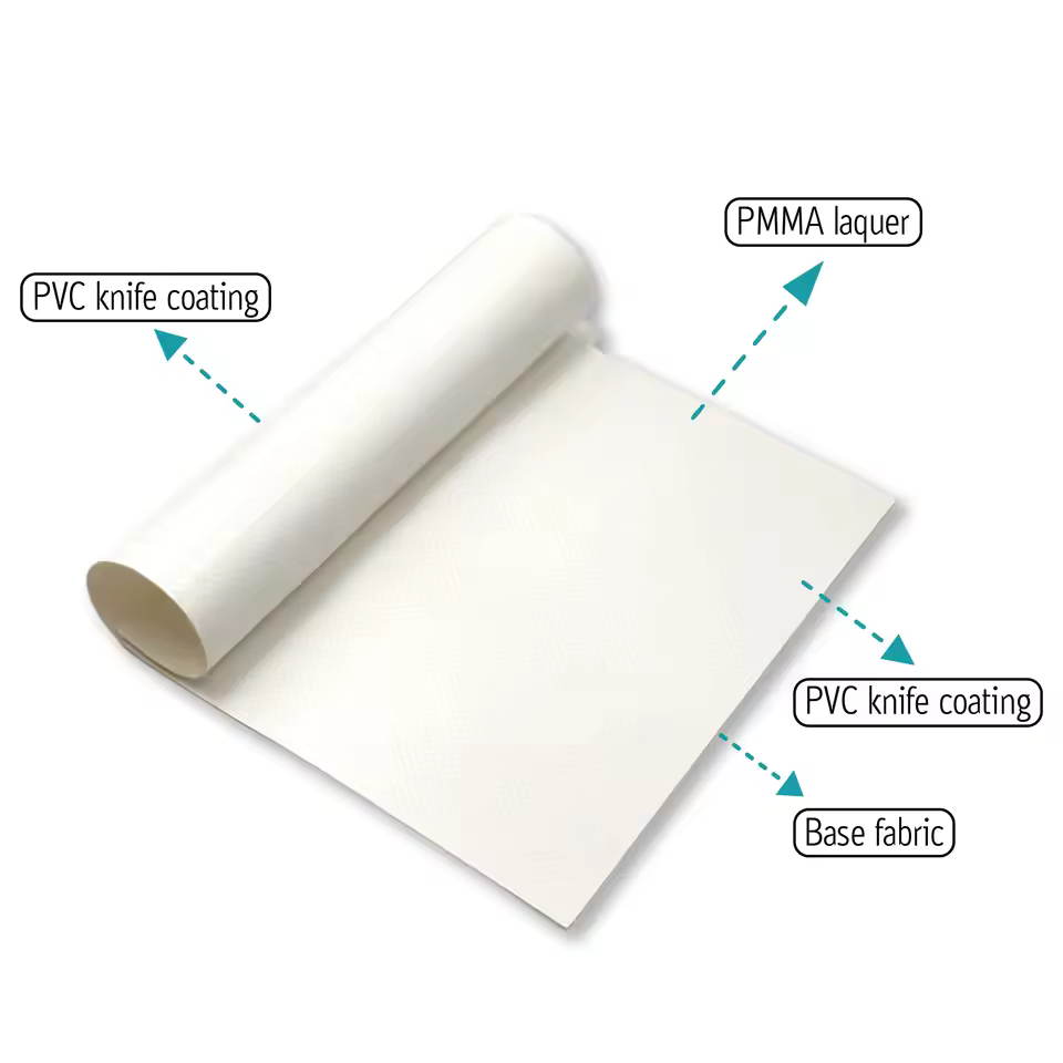 TN3085BAS 850g PVC Coated Water-Resistant UV-Safe Custom Printing High Tearing Strength Tent Fabric Outdoor Shelter Canopy