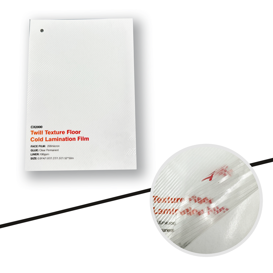 HF-CX2000 Texture 200 Micron 100G Cold Lamination Film Printable PVC Sticker Glossy Matte for Advertising Display