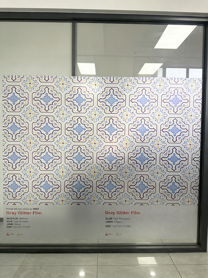 HF-9032 Grey Frosted 80 Micron 120G Window Film Printable PVC Sticker Glossy Matte for Advertising Display