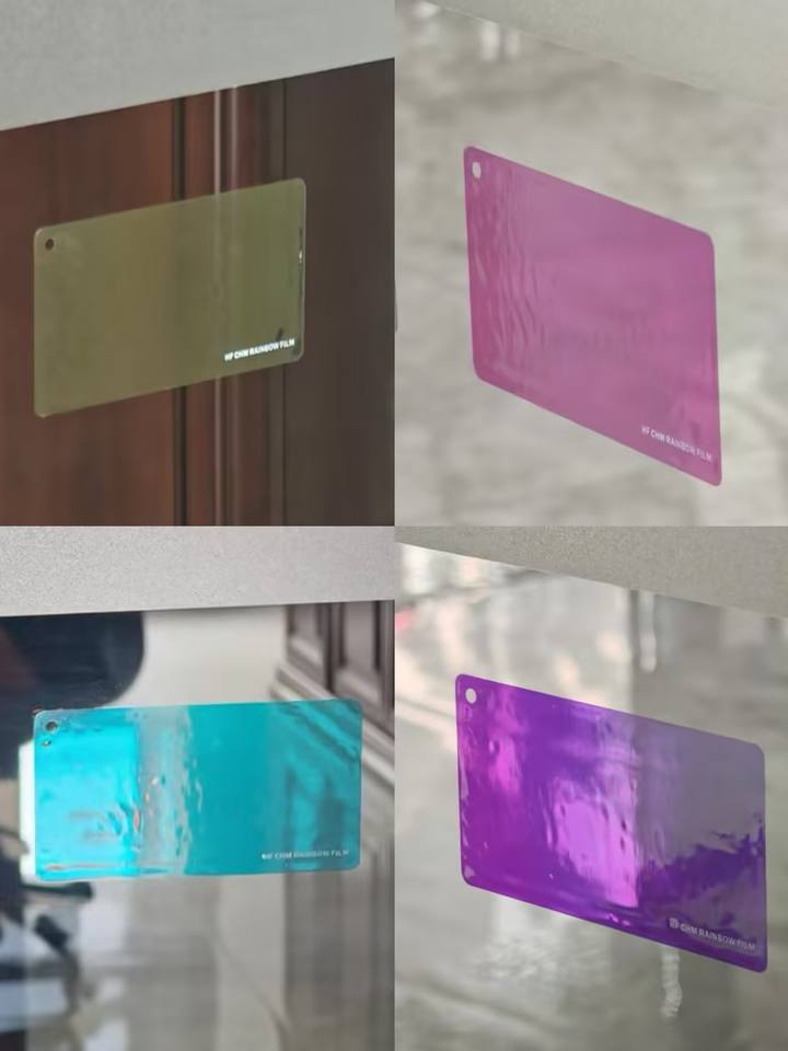 HF CHM RAINBOW FILM Water Application Rainbow Color Shift Car Window Film - Multi-Angle Dynamic Color Changing Vinyl