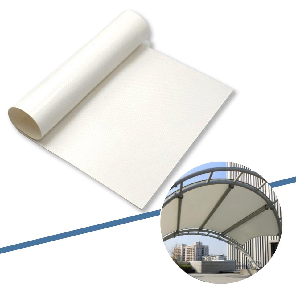 Q5510BDLX High Light Transmittance and Anti-wicking Tensile Membrane Structure Material for Canopy Tent Shelter Fabric