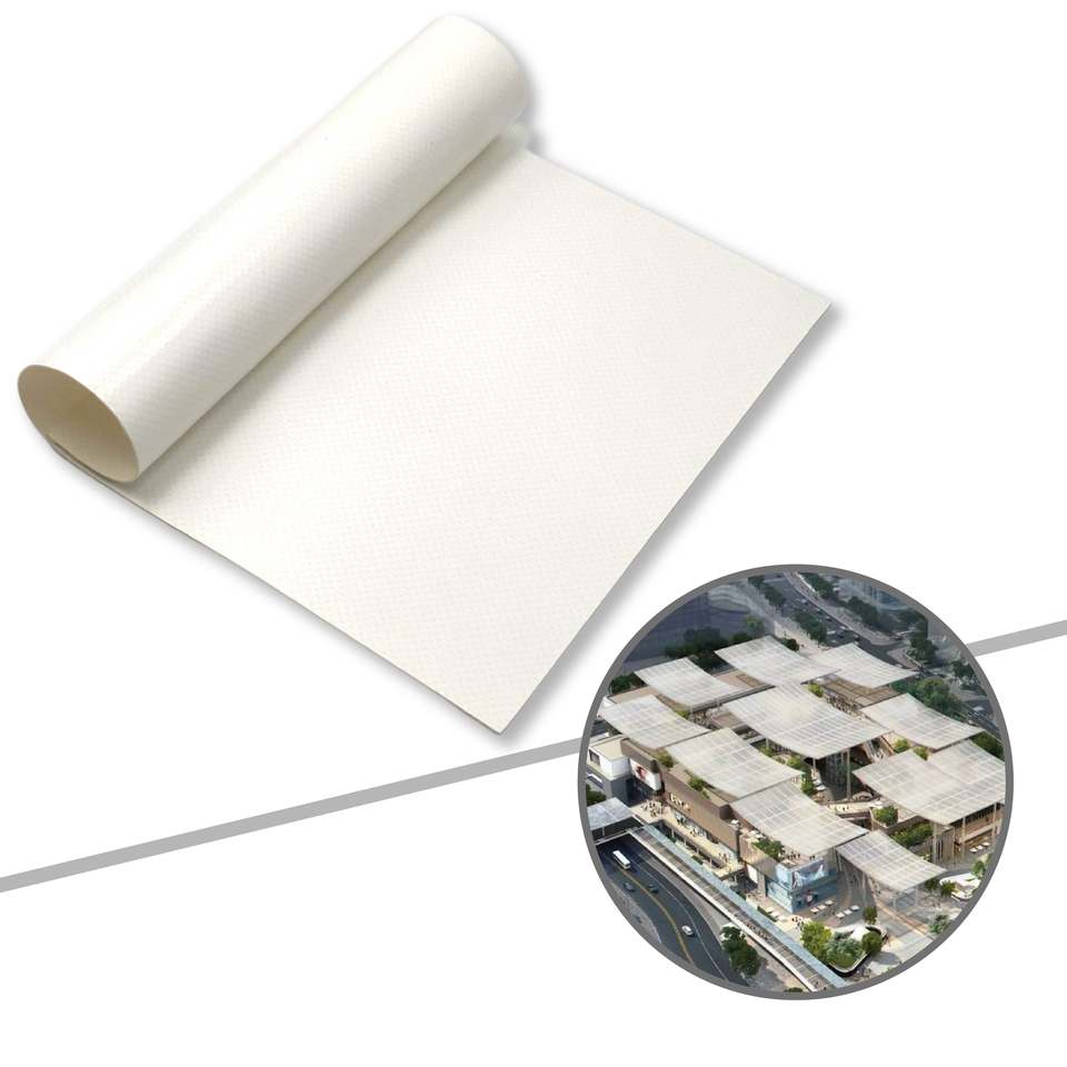 T6K 7000N/5cm PTFE Tensile Membrane Structure Stadium Roof Landscape Tensile Fabric Strength Membrane Structure