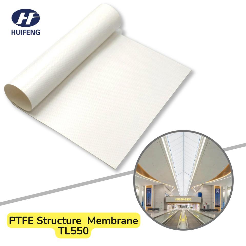 TL550 3500N PTFE Membrane Structure Airport/train Station Waiting Shelters Environmental Beautification Projects