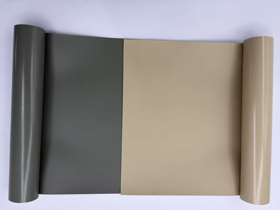 850G Matte Blockout PVC Coated Fabric Weldable PVDF Waterproof Weldable PVDF Tarpaulin for Tent