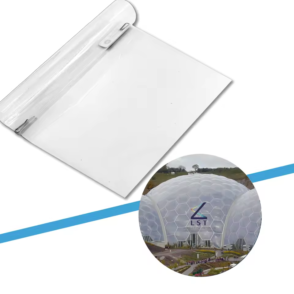 ETFE-350 Outdoor Transparent Waterproof ETFE Film Greenhouse Roof Canopy Membrane Structure Material Tensile Structure