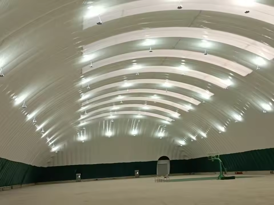 Airdome Project Flame Retardant Inflatable Membrane Tent for Tennis Court Soccer Sports University Gymnasium Tensile Structure