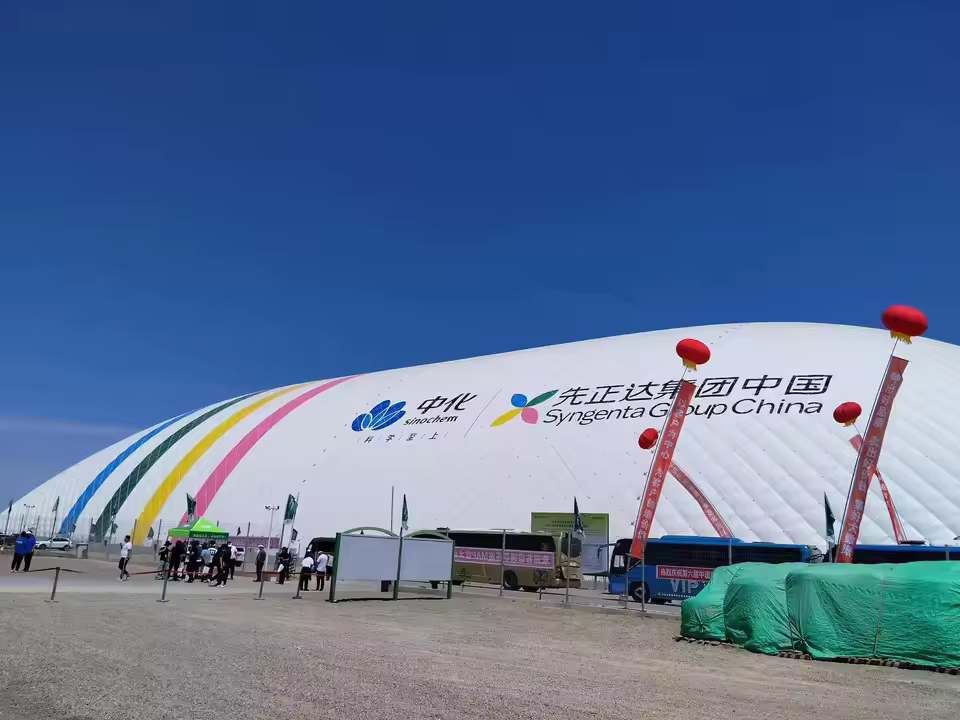 Airdome Project Flame Retardant Inflatable Membrane Tent for Tennis Court Soccer Sports Tensile Structure