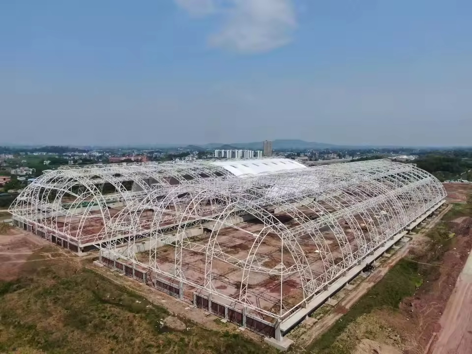 Tensile Membrane Roof Steel Structure Building Outdoor Parking Shed Basketball Court Canopy School Tennis Grandstand Sunshade