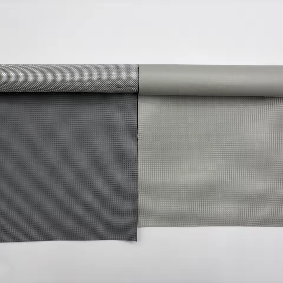 700G Greek Key Pattern PVC Coated Fabric Anti-slip Tear Resistance Tensile Strength, and Abrasion Resistance