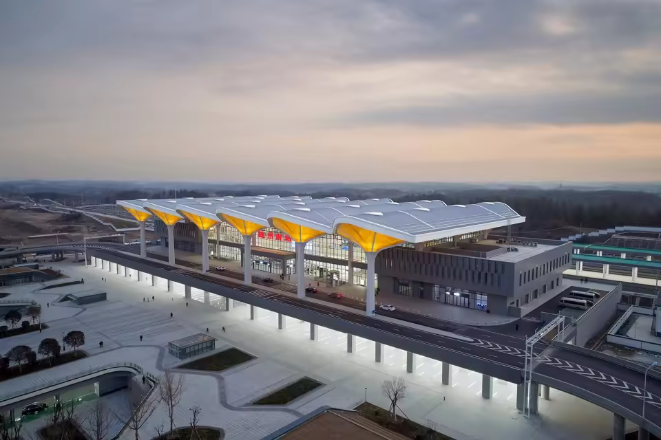 Modern Stadium Membrane Structure with ETFE Roof Canopy for Sports Arena Gym Airport Commercial Buildings