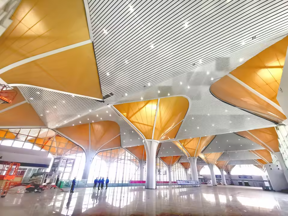 Modern Stadium Membrane Structure with ETFE Roof Canopy for Sports Arena Gym Airport Commercial Buildings