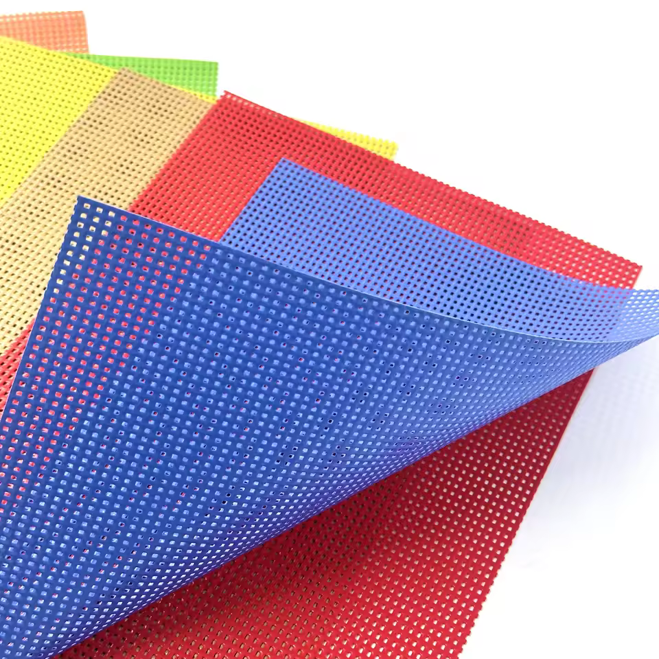 MB-003 550g 8*7 PVC Mesh Fabric Customizable Colors, Breathable, Sun Shade & UV Resistant