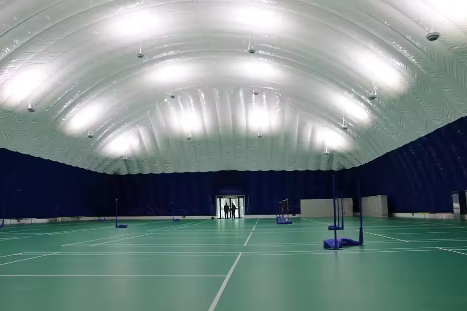 Airdome Project Flame Retardant Inflatable Membrane Tent for Tennis Court Soccer Sports University Gymnasium Tensile Structure