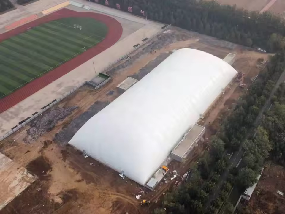 Airdome Project Flame Retardant Inflatable Membrane Tent for Tennis Court Soccer Sports University Gymnasium Tensile Structure