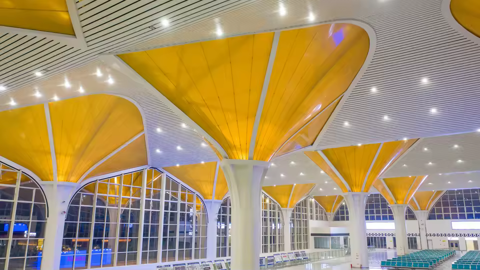 Modern Stadium Membrane Structure with ETFE Roof Canopy for Sports Arena Gym Airport Commercial Buildings