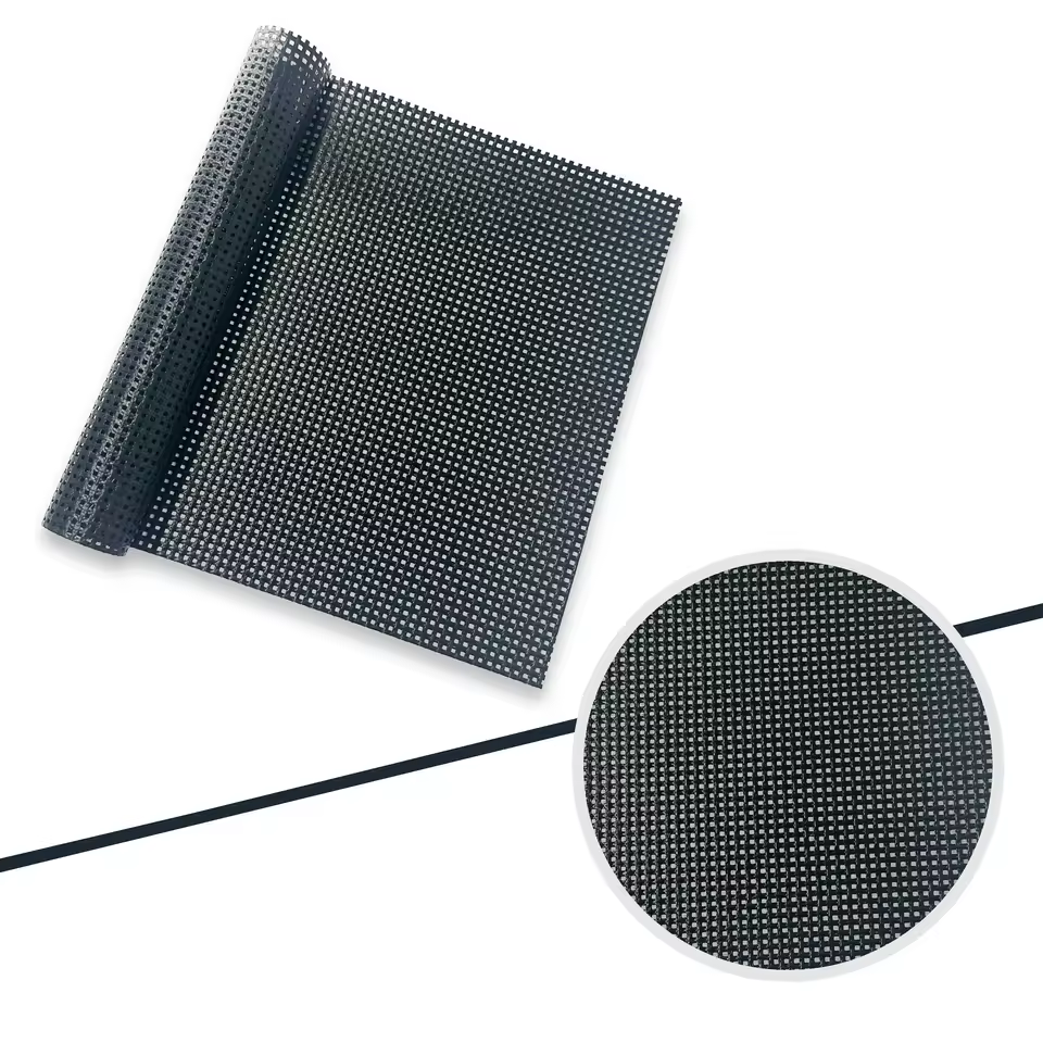 MB-002 360g 7*7 PVC Mesh Fabric Customizable Colors, Breathable, Sun Shade & UV Resistant