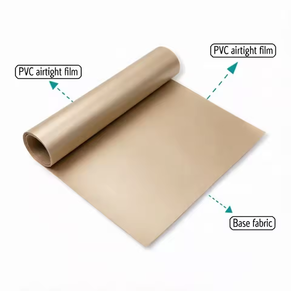 TN2065 650g Champagne Leather Grain Waterproof Tent Fabric - Heavy Duty Durable Rollable Tarpaulin for Outdoor Camping & Shelter