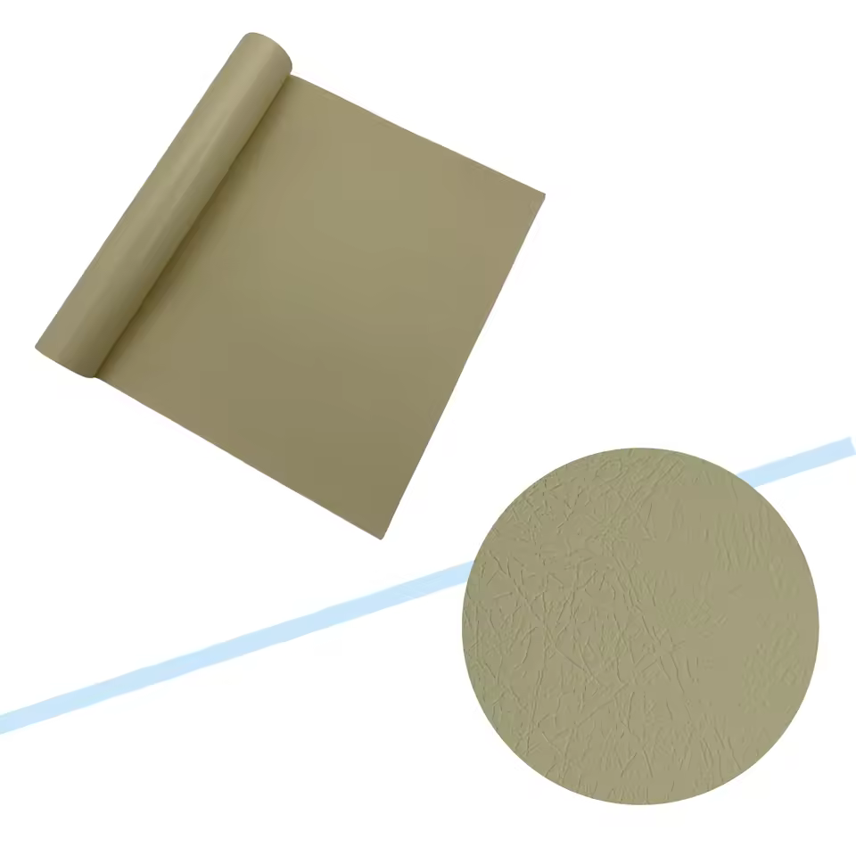 650G Leather Grain Embossed PVC Coated Fabric Good Weather Resistance Tear Resistance and Abrasion Resistance